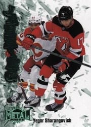 2022-23 SkyBox Metal Universe Jarring Yegor Sharangovich #JR-30 card