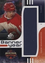 2024-25 SP Game Used 2023 Heritage Classic Banner Year Relics Yegor Sharangovich #BYHC-YS card