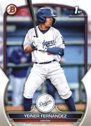 2023 Bowman Prospects Yeiner Fernandez #BP-138 card