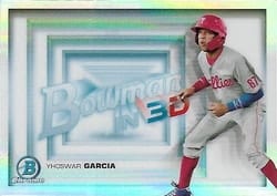 2022 Bowman 3D Yhoswar Garcia #B3D-3 card