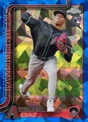 2025 Topps Chrome Sapphire Base Set Yilber Diaz #8 card