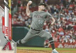 2020 Topps Update Base Set Yoan Lopez #U-57 card