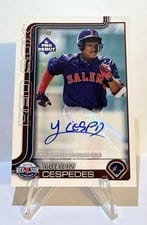 2025 Topps Pro Debut Autographs Yoeilin Cespedes #PD-28 card
