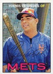 2016 Topps Heritage Base Set Yoenis Cespedes #468 card