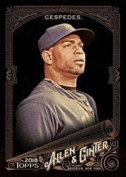 2018 Topps Allen & Ginter X Base Set Yoenis Cespedes #242 card
