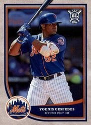 2018 Topps Big League Base Set Yoenis Cespedes #109 card
