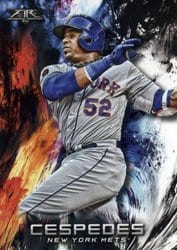 2018 Topps Fire Base Set Yoenis Cespedes #195 card