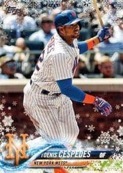2018 Topps Holiday Base Set Yoenis Cespedes #HMW185 card