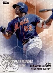 2018 Topps Update An International Affair Yoenis Cespedes #IA-8 card