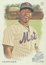 2019 Topps Allen & Ginter Base Set Yoenis Cespedes #374 card