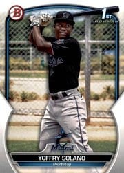 2023 Bowman Prospects Yoffry Solano #BP-72 card