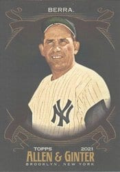 2021 Topps Allen & Ginter X Base Set Yogi Berra #302 card