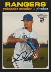2020 Topps Heritage Base Set Yohander Mendez #650 card