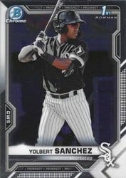 2021 Bowman Chrome Prospects Yolbert Sanchez #BCP-40 card