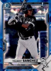 2021 Bowman Sapphire Edition Base Set Yolbert Sanchez #BCP-40 card