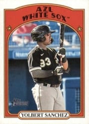 2021 Topps Heritage Minor League Base Set Yolbert Sanchez #78 card