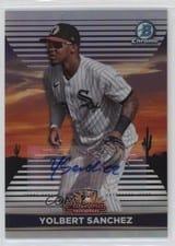 2022 Bowman Chrome 2021 AFL Fall Stars Autographs Yolbert Sanchez #AFLS-20 card