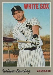 2019 Topps Heritage Base Set Yolmer Sanchez #91 card