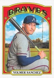 2021 Topps Heritage Base Set Yolmer Sanchez #585 card
