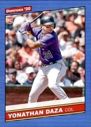 2020 Donruss Base Set Yonathan Daza #241 card