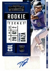 2020 Panini Contenders Base Set Yonathan Daza #137 card