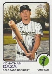 2022 Topps Heritage Base Set Yonathan Daza #297 card