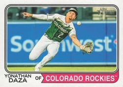 2023 Topps Heritage Base Set Yonathan Daza #606 card
