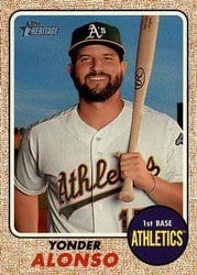2017 Topps Heritage Base Set Yonder Alonso #388 card