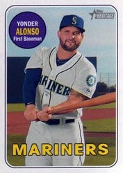 2018 Topps Heritage Base Set Yonder Alonso #82 card