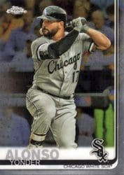 2019 Topps Chrome Base Set Yonder Alonso #102 card