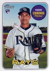 2018 Topps Heritage Base Set Yonny Chirinos #670 card