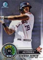 2018 Bowman Scouts Top 100 Yordan Alvarez #BTP-55 card