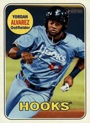 2018 Topps Heritage Minor League Base Set Yordan Alvarez #111 card