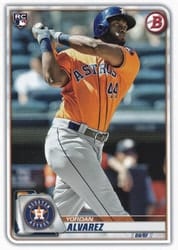 2020 Bowman Base Set Yordan Alvarez #25 card