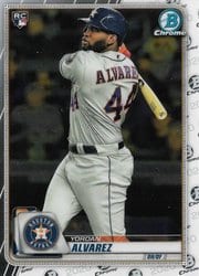 2020 Bowman Chrome Base Set Yordan Alvarez #25 card