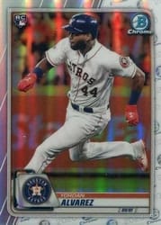 2020 Bowman Chrome Base Set Yordan Alvarez #25b card