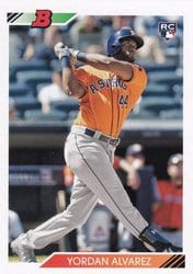 2020 Bowman Heritage Base Set Yordan Alvarez #25 card