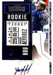 2020 Panini Contenders Base Set Yordan Alvarez #105 card