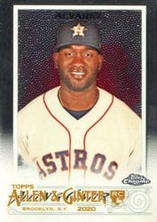 2020 Topps Allen & Ginter Chrome Base Set Yordan Alvarez #118 card