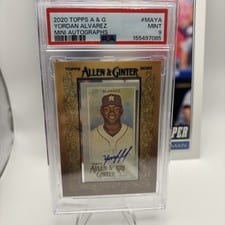 2020 Topps Allen & Ginter Mini Autographs Yordan Alvarez #MA-YA card