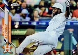 2020 Topps Chrome Base Set Yordan Alvarez #200b card