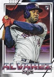 2020 Topps Fire Base Set Yordan Alvarez #195 card