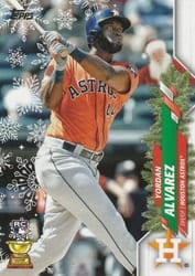 2020 Topps Holiday Base Set Yordan Alvarez #HW105c card