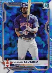2021 Bowman Chrome Sapphire Edition Base Set Yordan Alvarez #26 card