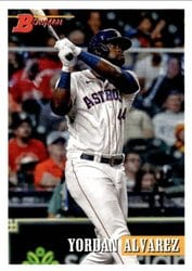 2021 Bowman Heritage Base Set Yordan Alvarez #87 card