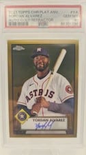 2021 Topps Chrome Platinum Anniversary Autographs Yordan Alvarez #PA-YA card