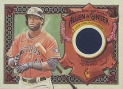 2022 Topps Allen & Ginter Relics (Pattern A) Yordan Alvarez #AGRA-YA card