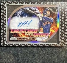 2024 Topps Cosmic Chrome Launched Into Orbit Autographs Yordan Alvarez #LIOA-YA card
