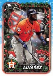 2024 Topps Holiday Base Set Yordan Alvarez #H117 card
