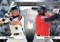 2023 Topps Update Time-Spanning Tandems Yordan Alvarez / Jeff Bagwell #TS-24 card